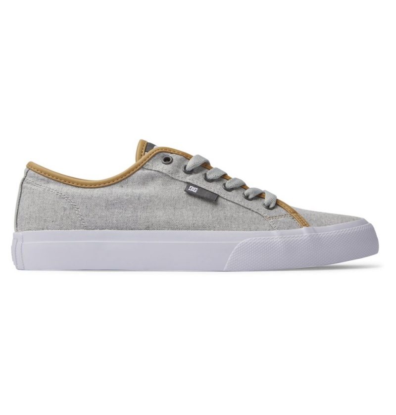 Men\'s DC Manual Textile Sneakers Grey | UK 57843LJIA