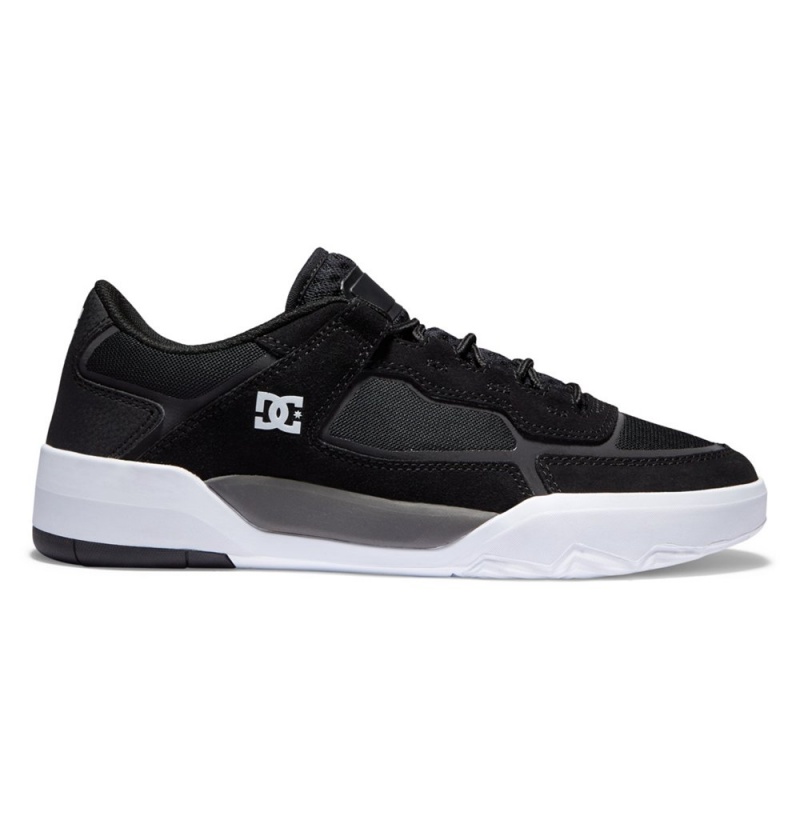 Men\'s DC Metric Skate Shoes Black Grey | UK 51307QAGP