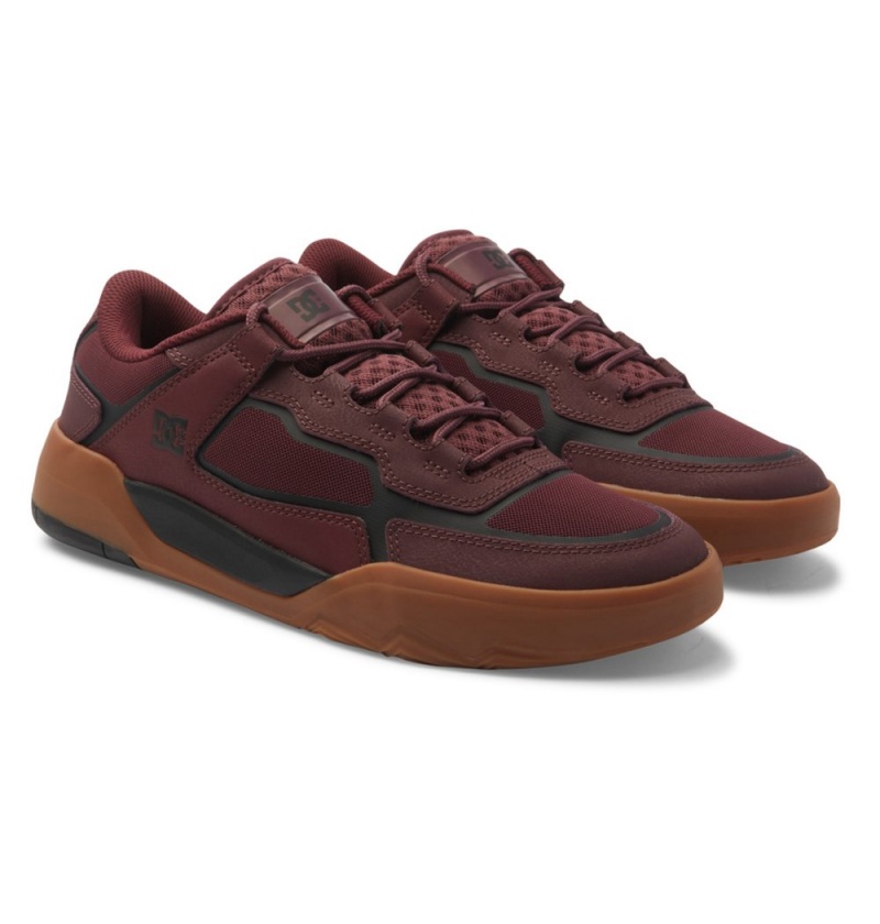 Men's DC Metric Skate Shoes Burgundy | UK 50831BXUI