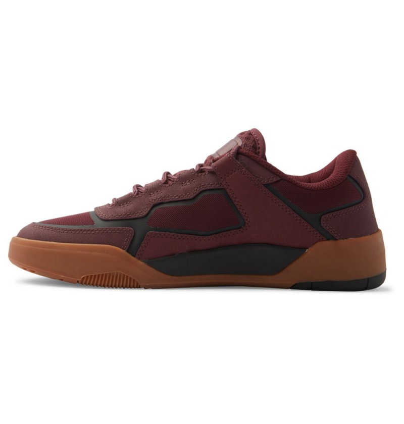 Men's DC Metric Skate Shoes Burgundy | UK 50831BXUI