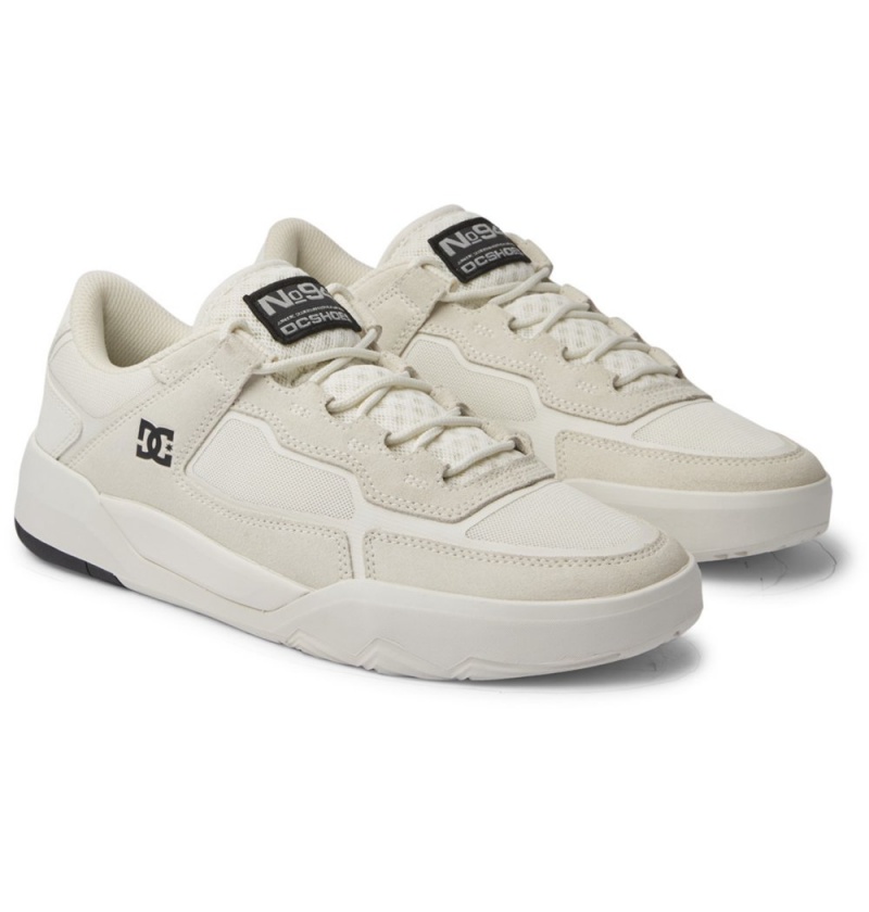 Men's DC Metric Skate Shoes White | UK 31609VOFX