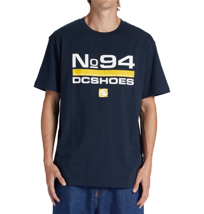 Men's DC Nine Four T-Shirt Navy | UK 69401IYBR