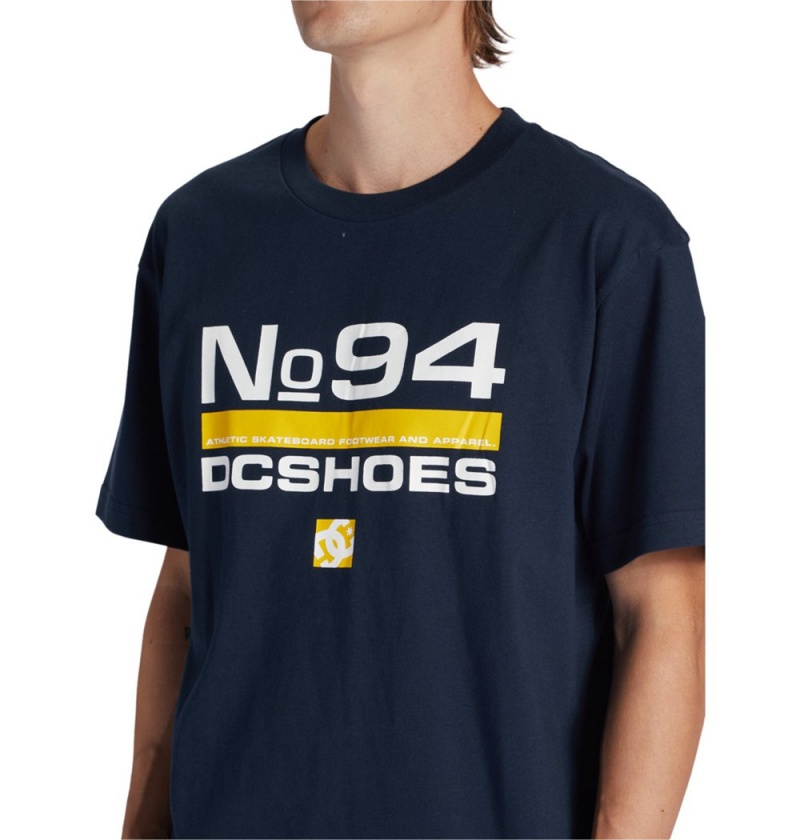 Men's DC Nine Four T-Shirt Navy | UK 69401IYBR