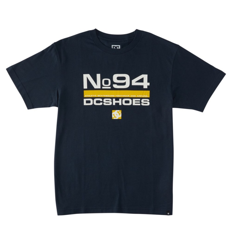 Men\'s DC Nine Four T-Shirt Navy | UK 69401IYBR