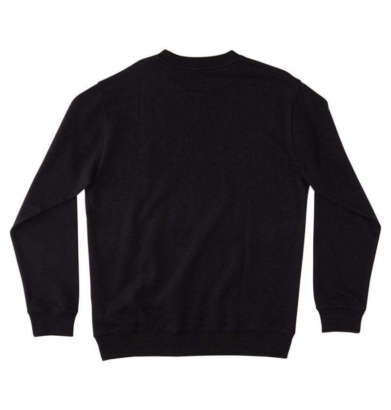 Men's DC Orientation Crew Sweatshirt Black | UK 89635KNME