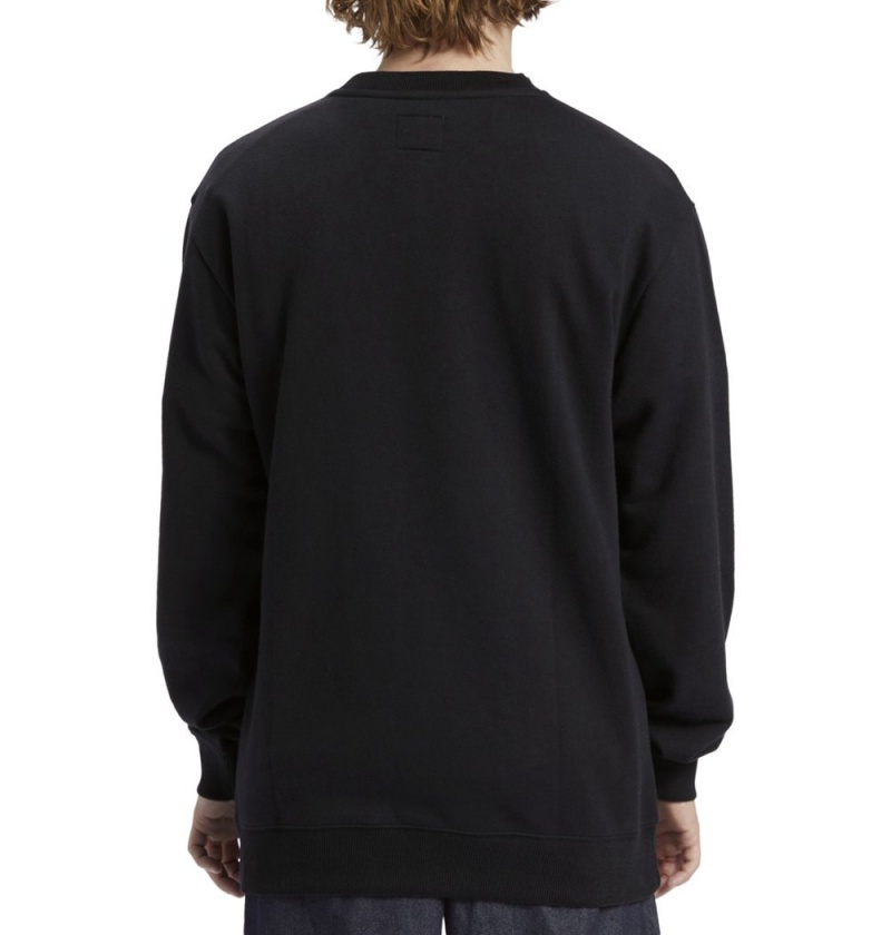 Men's DC Orientation Crew Sweatshirt Black | UK 89635KNME