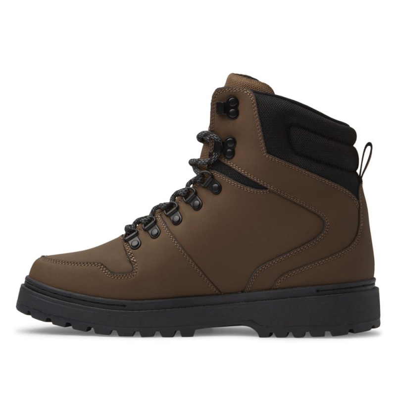 Men's DC Peary Tr Winter Boots Dark Chocolate | UK 80249DSMV