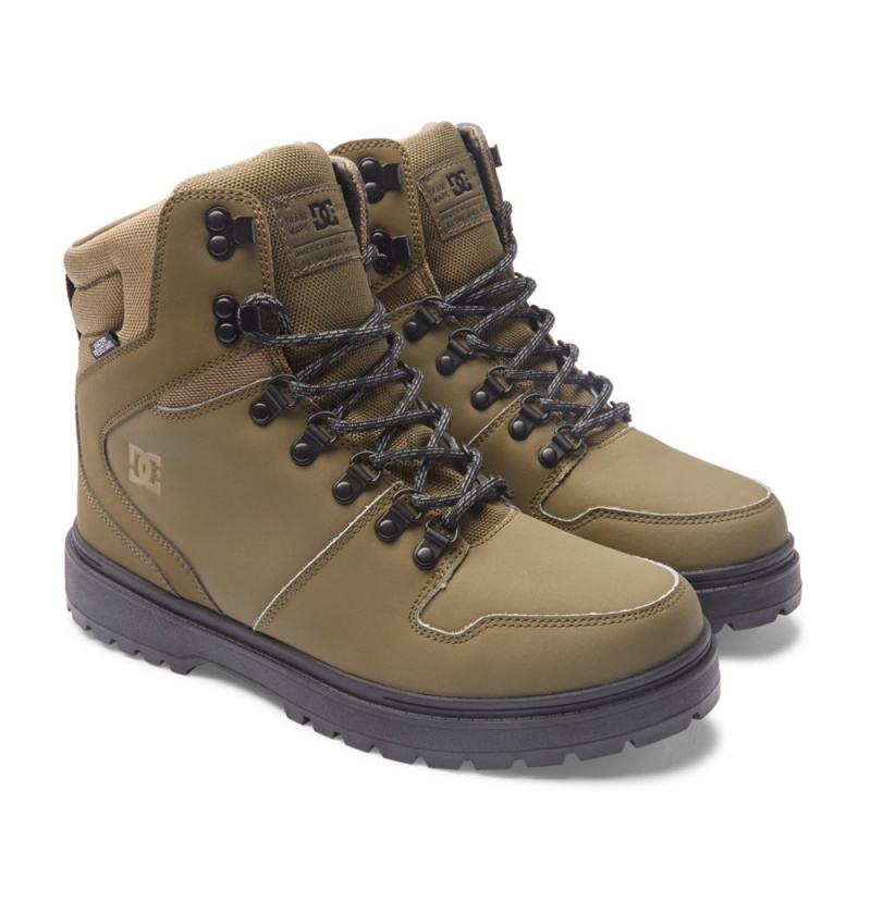 Men's DC Peary Tr Winter Boots Olive Black | UK 93142MRYF