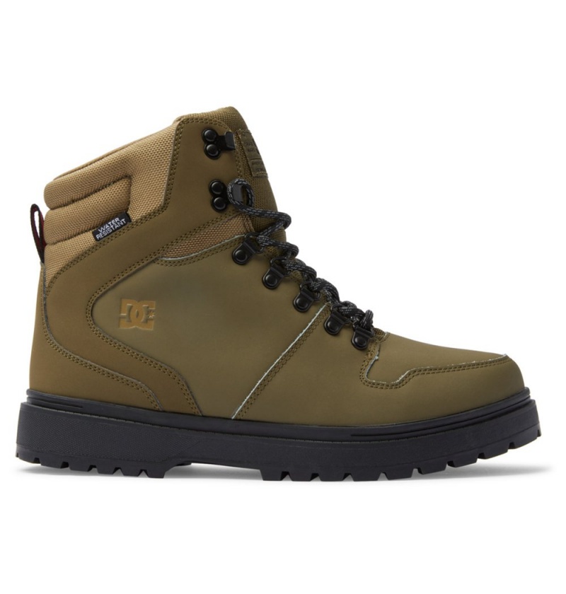 Men\'s DC Peary Tr Winter Boots Olive Black | UK 93142MRYF