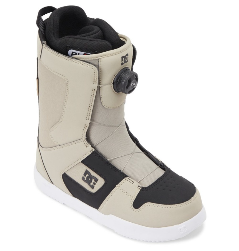 Men's DC Phase BOA® Snowboard Boots Beige Black | UK 35276BJXI