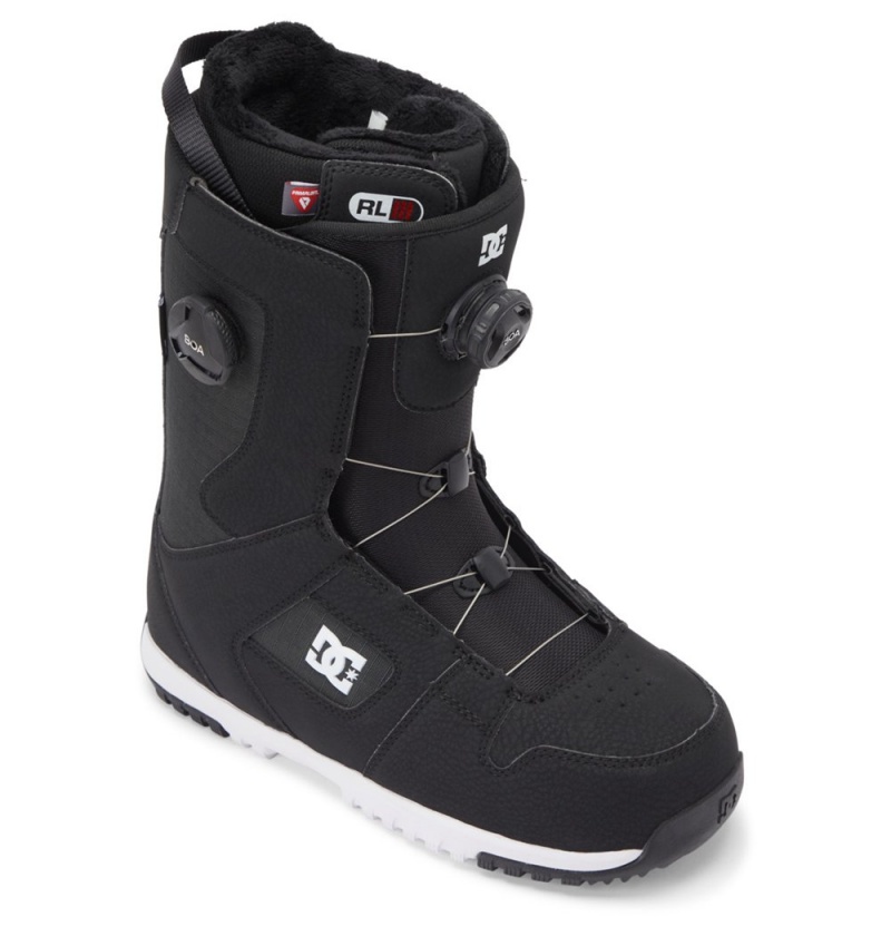 Men's DC Phase Pro BOA® Snowboard Boots Black White | UK 90613MEWI