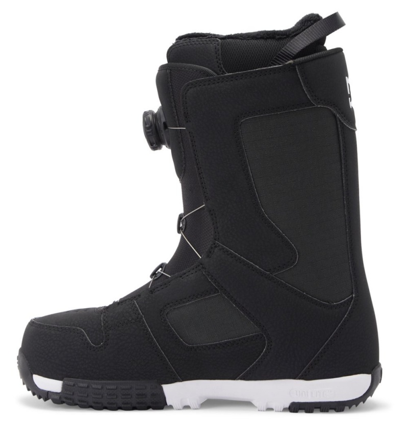 Men's DC Phase Pro BOA® Snowboard Boots Black White | UK 90613MEWI