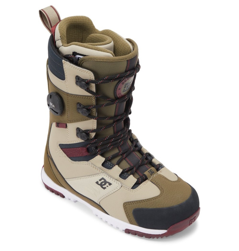 Men's DC Premier Hybrid BOA® Snowboard Boots Olive | UK 50963LHVN