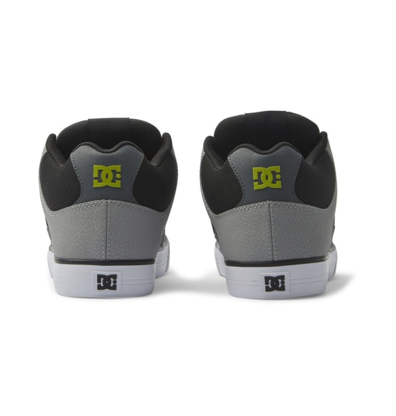 Men's DC Pure MID Mid-Top Sneakers Black Grey | UK 10249IYKU