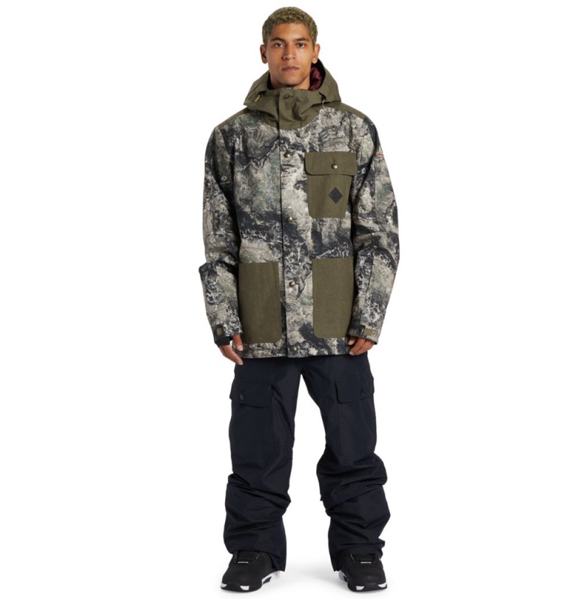 Men's DC Servo Technical Jackets Camo | UK 25496JQVY