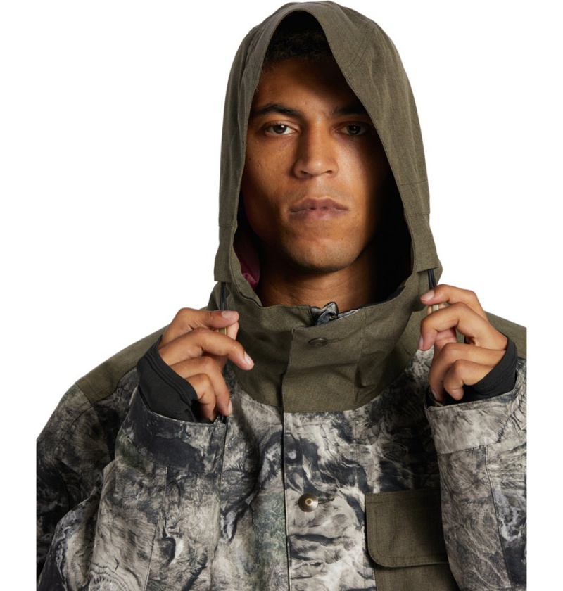 Men's DC Servo Technical Jackets Camo | UK 25496JQVY