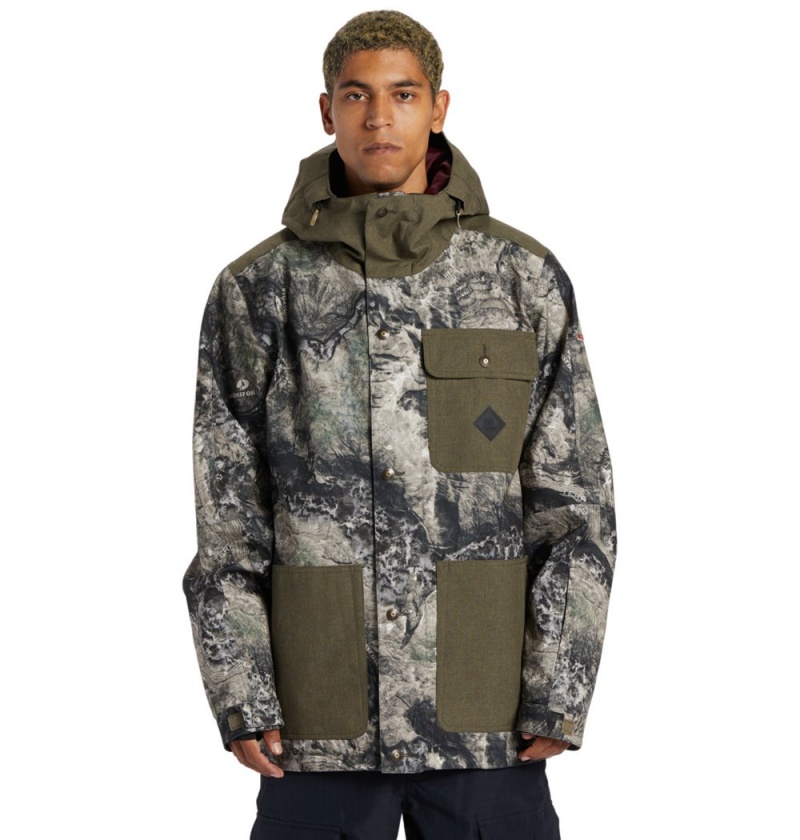 Men\'s DC Servo Technical Jackets Camo | UK 25496JQVY