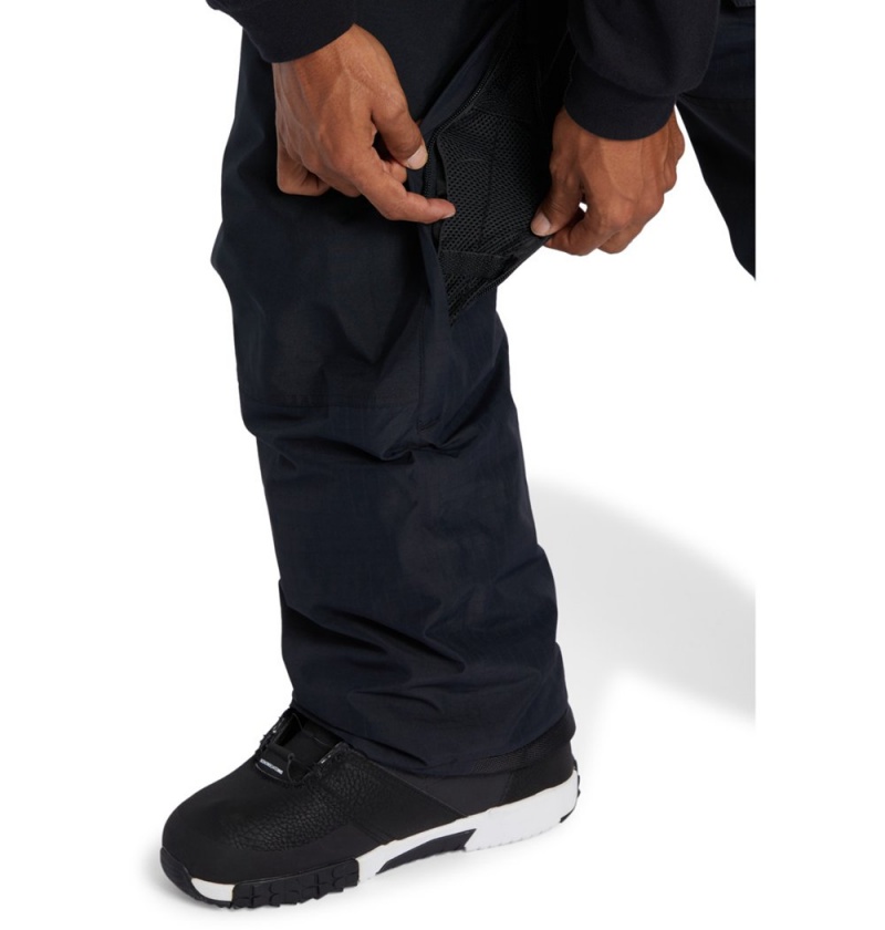 Men's DC Shadow Technical Bib Pants Black | UK 35807EXWU