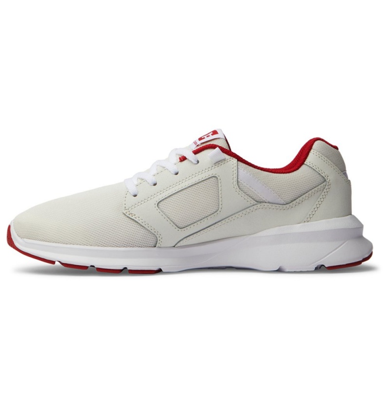 Men's DC Skyline Lightweight Sneakers White Red | UK 58964BZVI