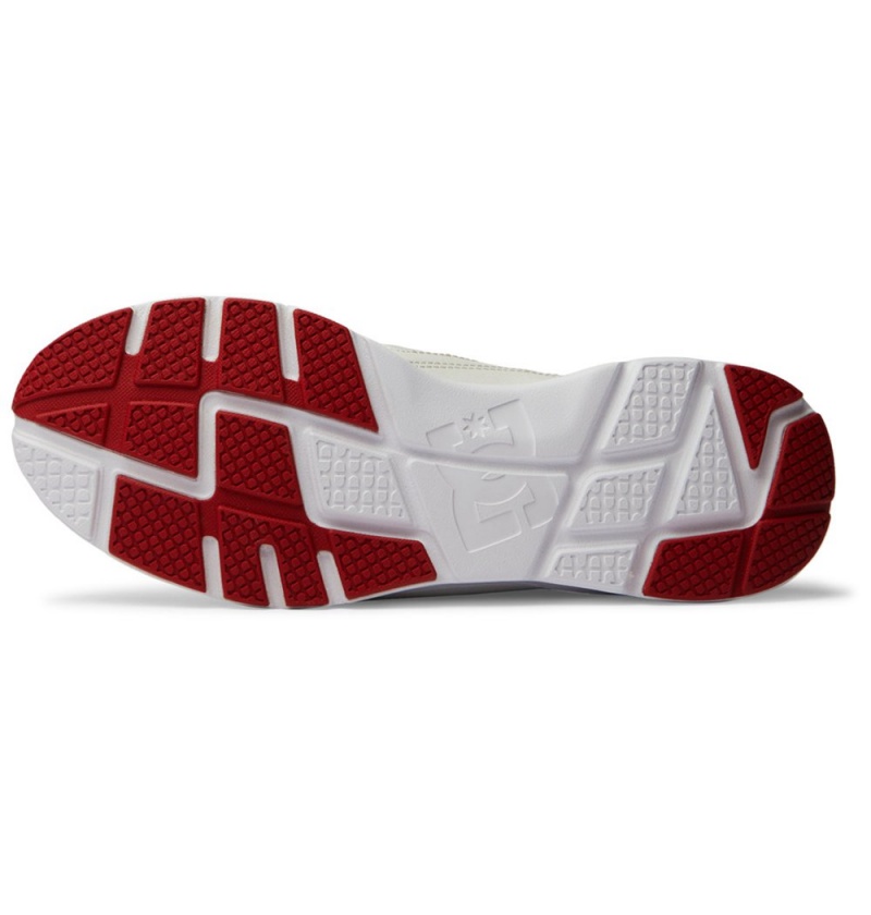 Men's DC Skyline Lightweight Sneakers White Red | UK 58964BZVI