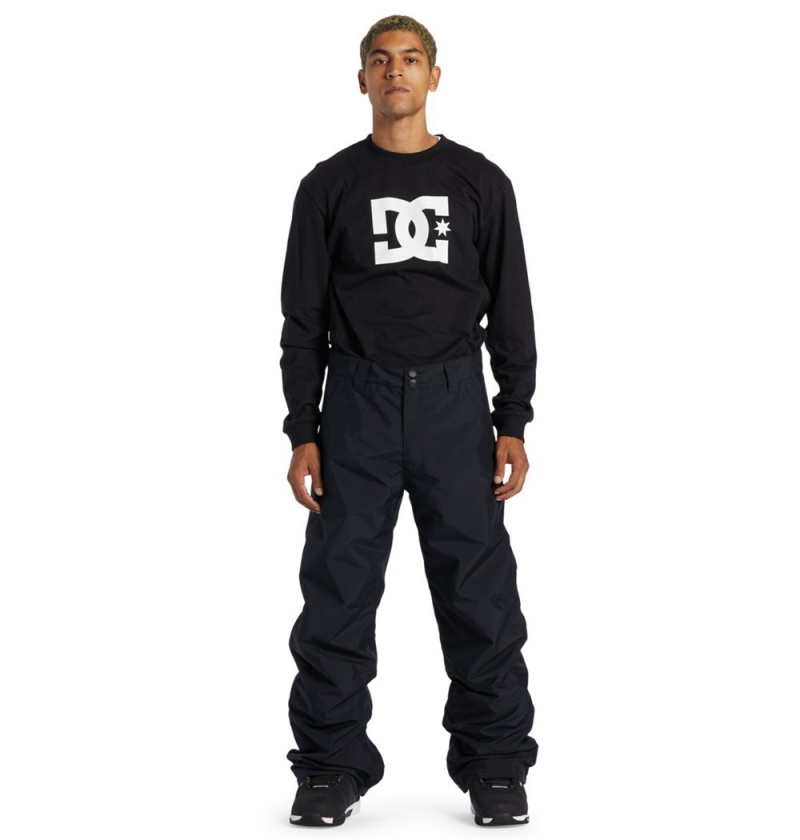 Men's DC Snow Chino Technical Pants Black | UK 48106HLWS