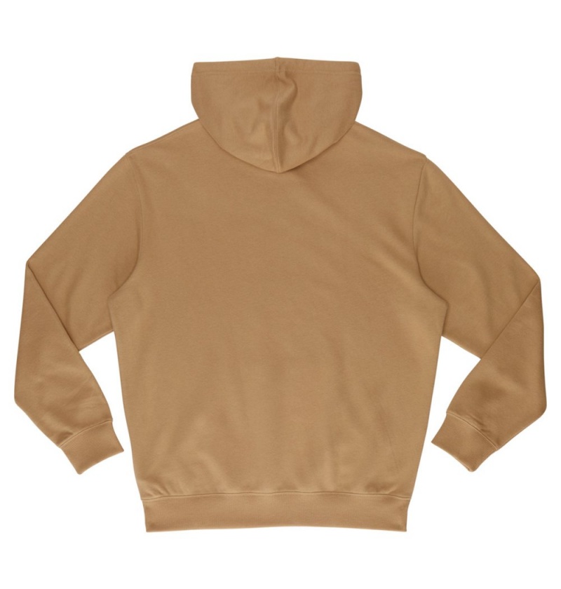 Men's DC Star Hoodie Brown | UK 37290XWFD