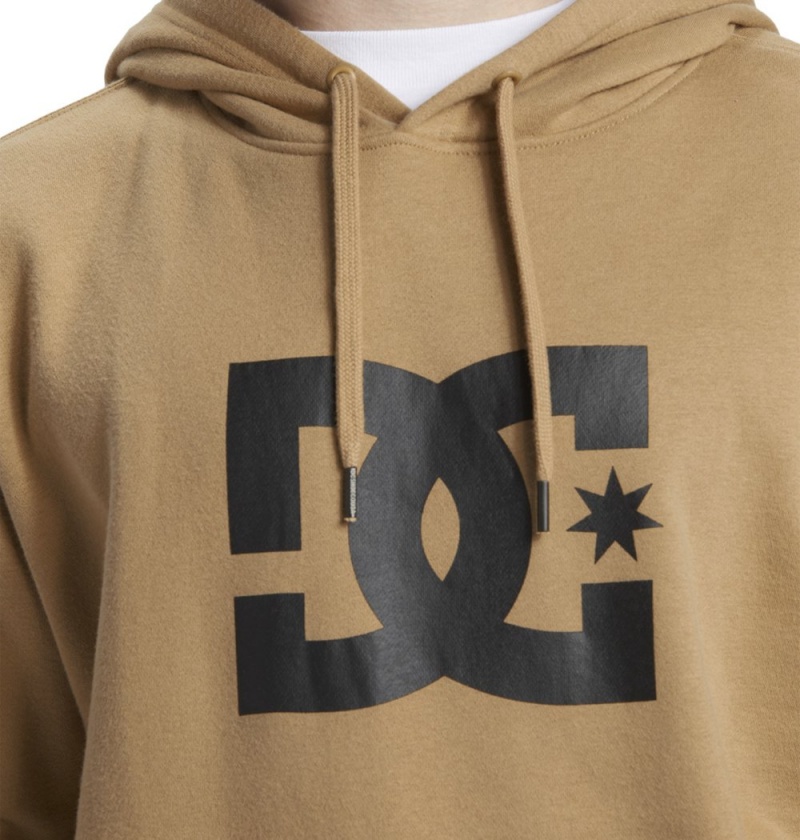 Men's DC Star Hoodie Brown | UK 37290XWFD