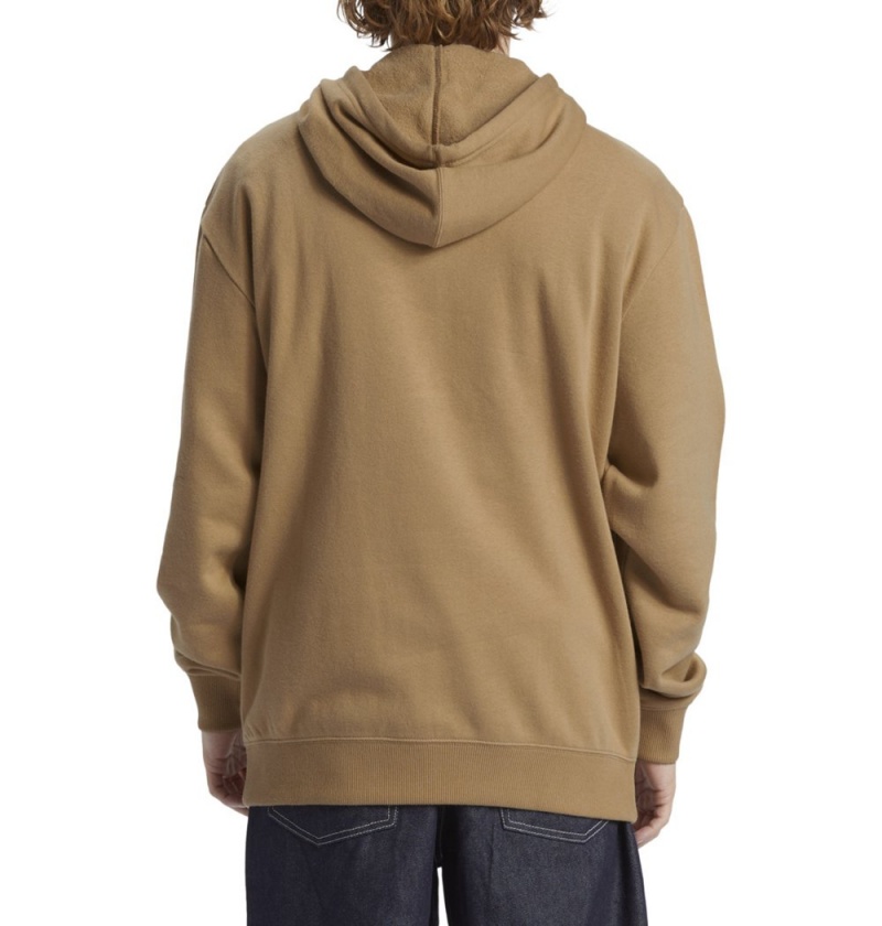 Men's DC Star Hoodie Brown | UK 37290XWFD