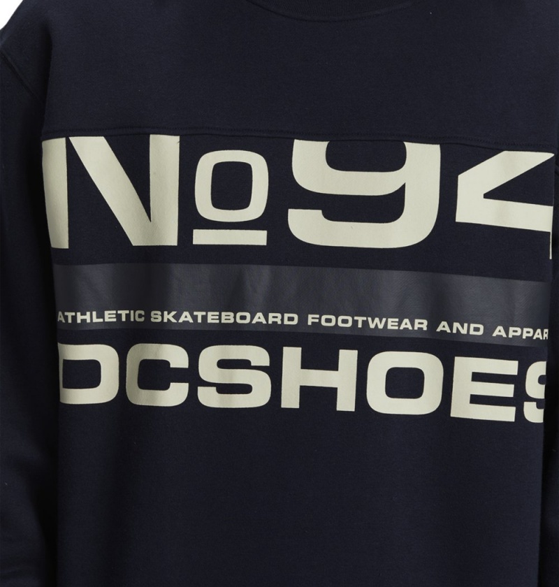 Men's DC Static 94 Crew Neck Sweatshirt Navy | UK 52903CJMH