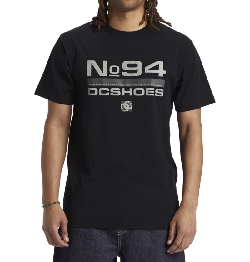 Men's DC Static 94 HSS T-Shirt Black | UK 62813ZHXD