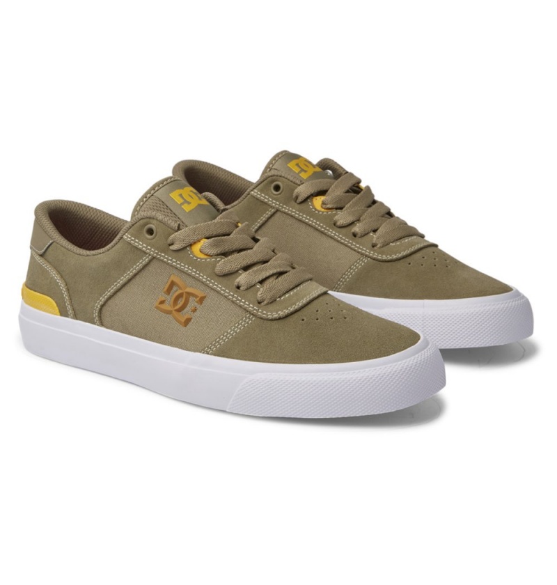 Men's DC Teknic S Skate Shoes Olive | UK 37214GETF