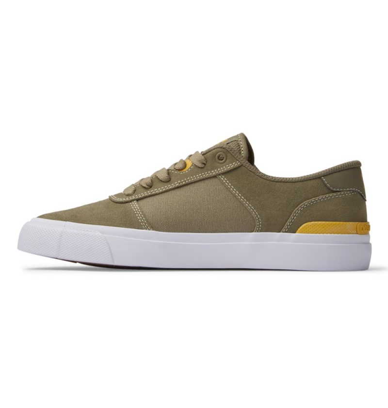 Men's DC Teknic S Skate Shoes Olive | UK 37214GETF