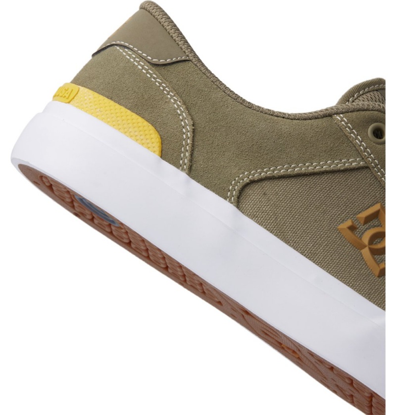 Men's DC Teknic S Skate Shoes Olive | UK 37214GETF