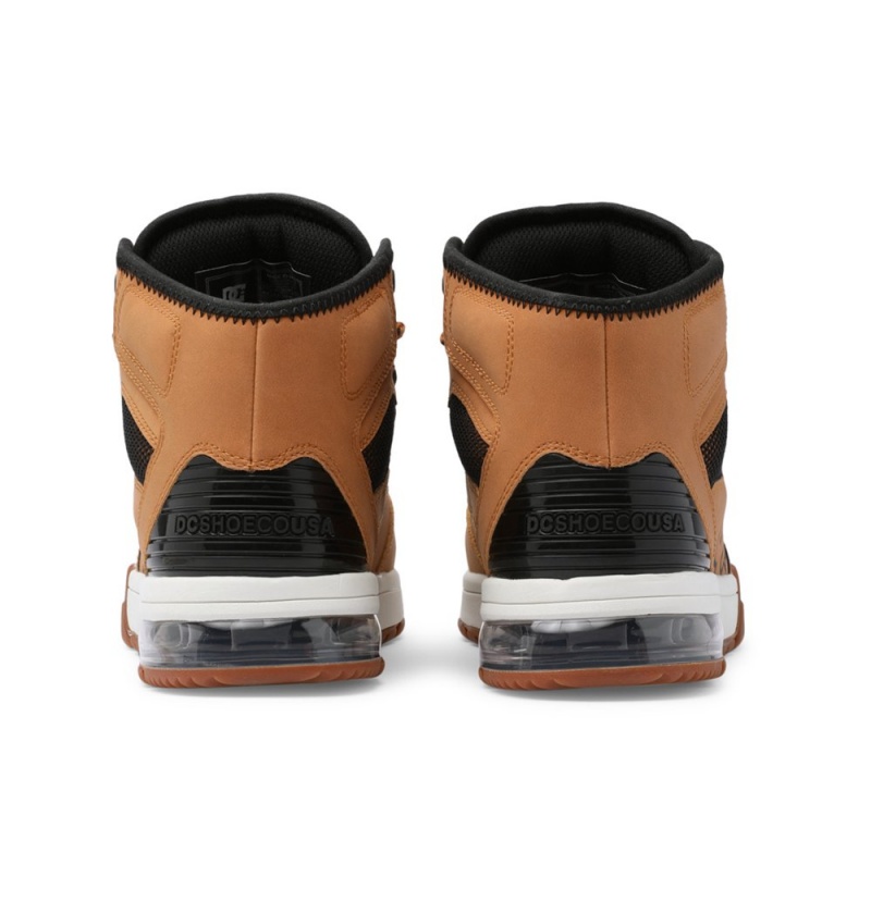 Men's DC Versatile HI High-Top Water-Resistant Winter Boots Brown Black | UK 29064PTYC