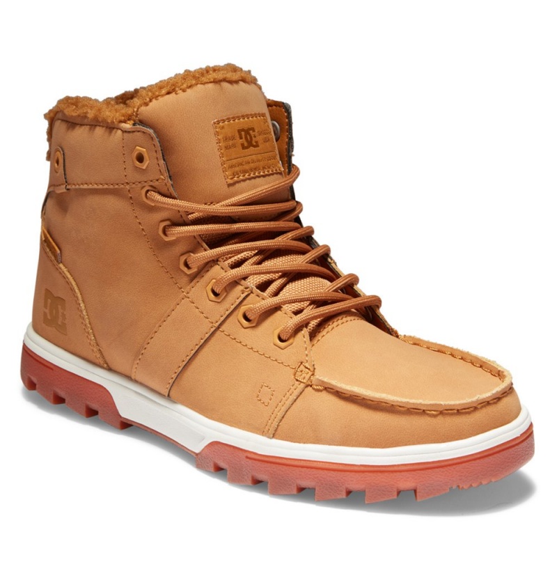 Men's DC Woodland Snowboard Boots Brown | UK 79384BDQY