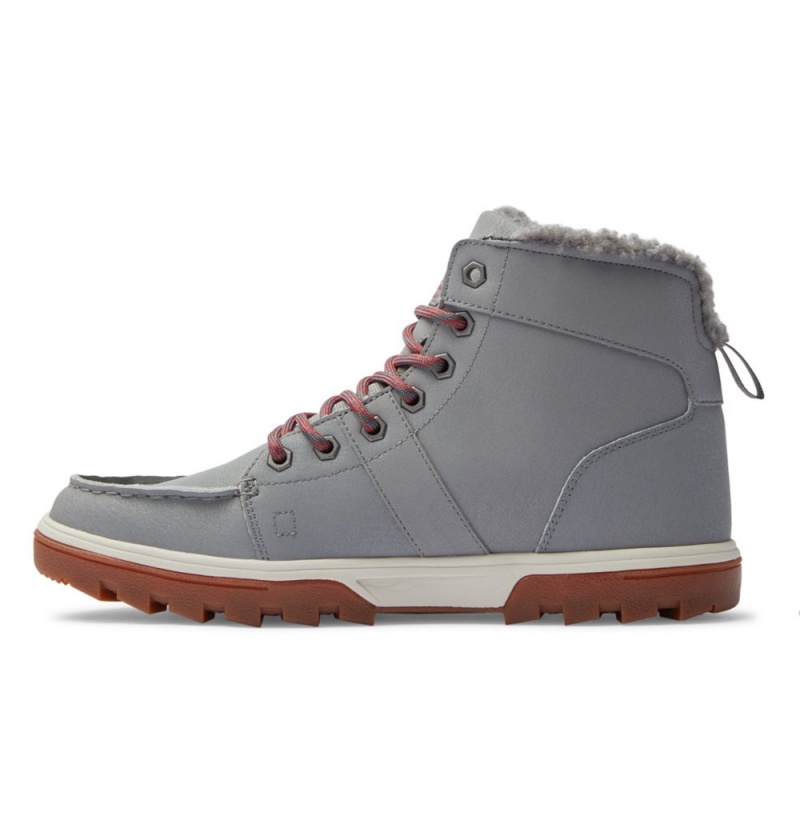 Men's DC Woodland Winter Boots Grey | UK 61854GTXA