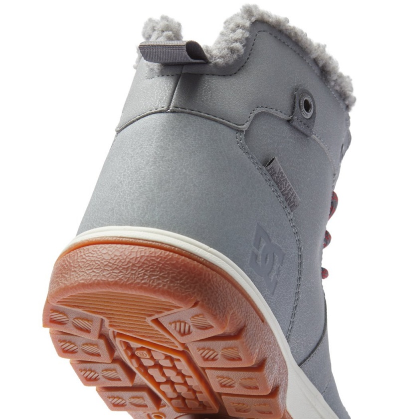 Men's DC Woodland Winter Boots Grey | UK 61854GTXA