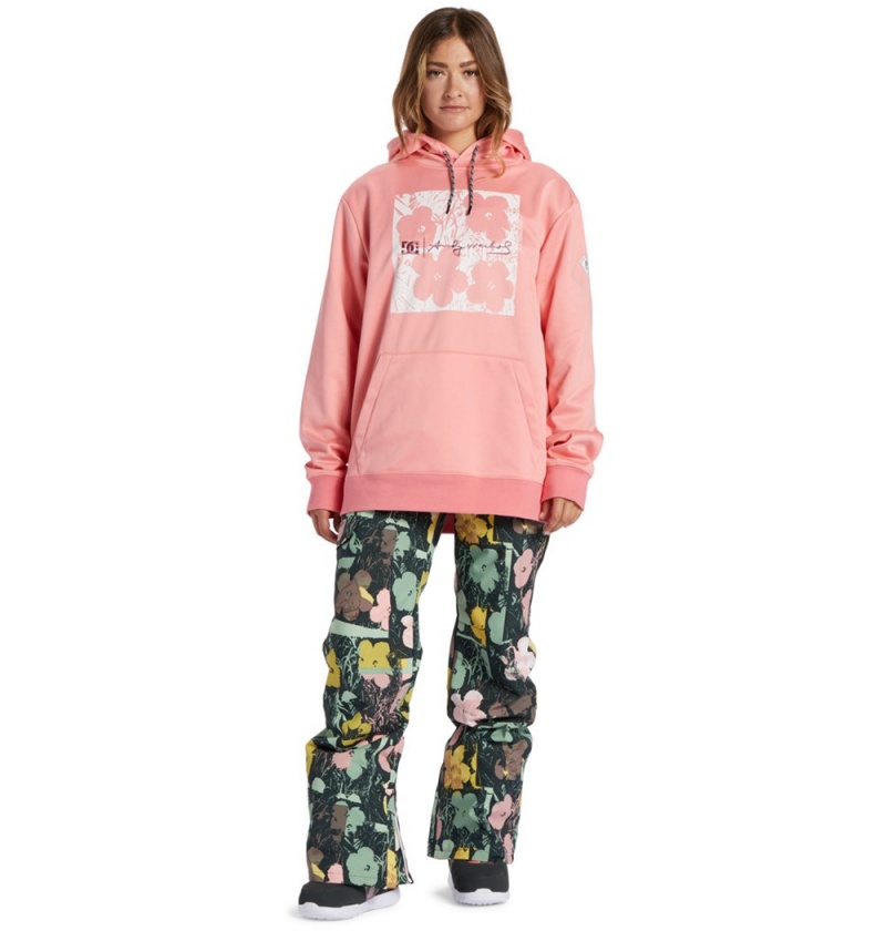 Women's DC Andy Warhol x Shoes Snowstar Hoodies Pink | UK 40785OEKI