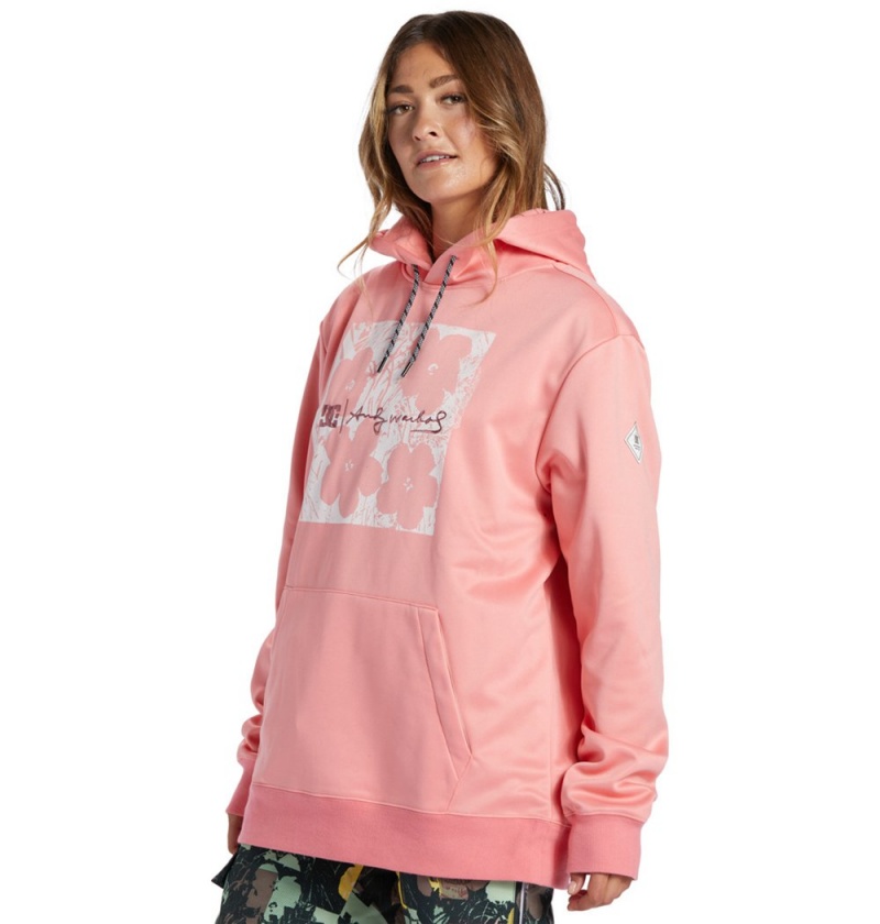 Women's DC Andy Warhol x Shoes Snowstar Hoodies Pink | UK 40785OEKI