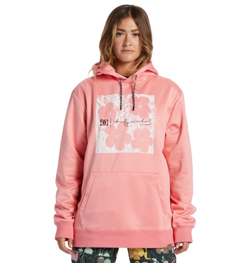 Women\'s DC Andy Warhol x Shoes Snowstar Hoodies Pink | UK 40785OEKI