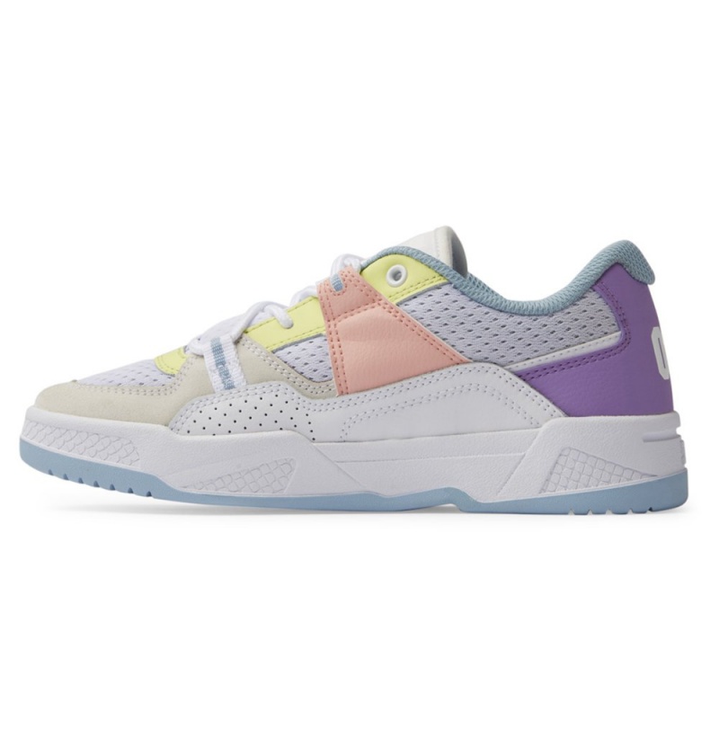 Women's DC Construct Sneakers White Multicolor | UK 47980QYIL