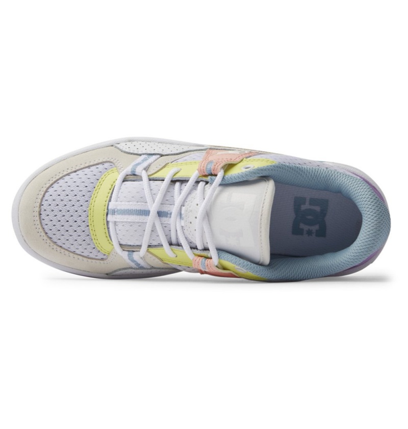 Women's DC Construct Sneakers White Multicolor | UK 47980QYIL