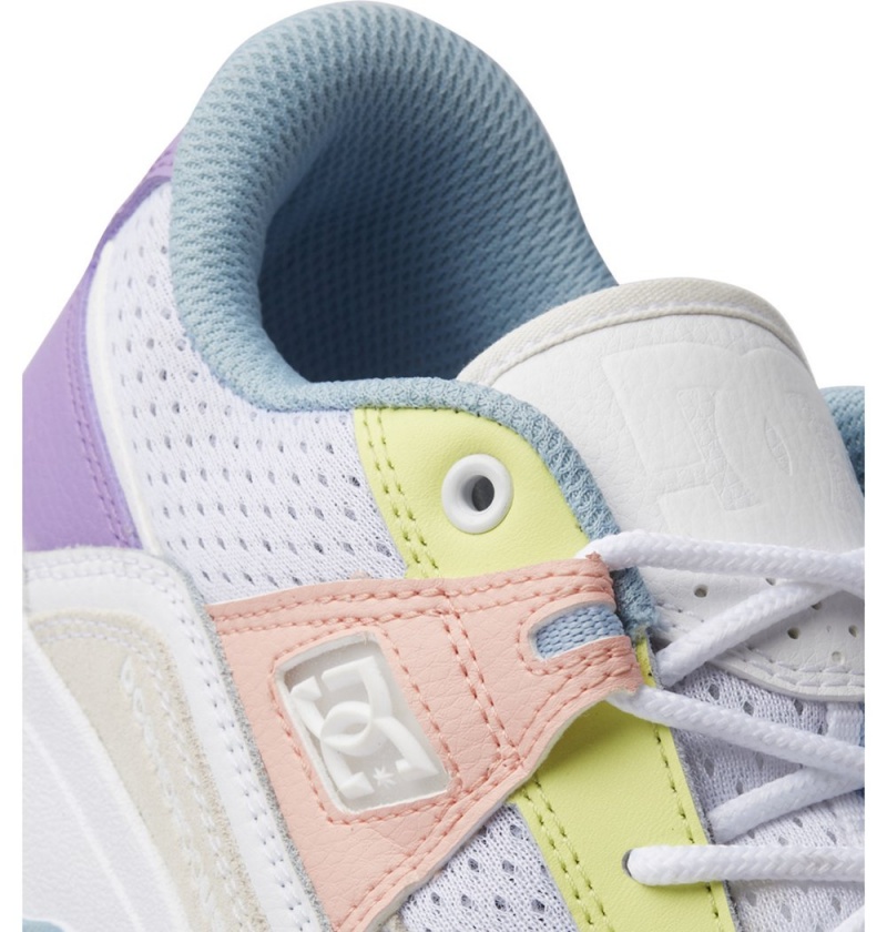 Women's DC Construct Sneakers White Multicolor | UK 47980QYIL