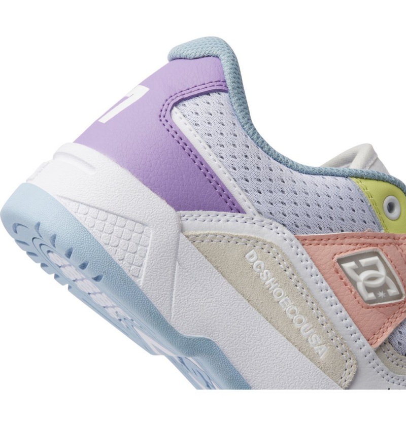 Women's DC Construct Sneakers White Multicolor | UK 47980QYIL