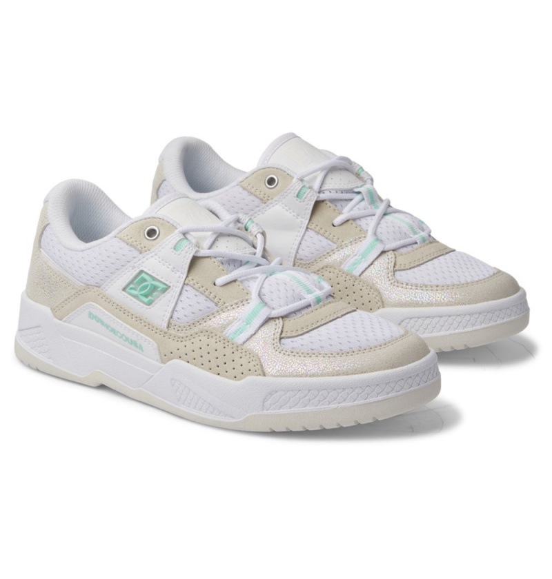 Women's DC Construct Sneakers White | UK 95218TZDU