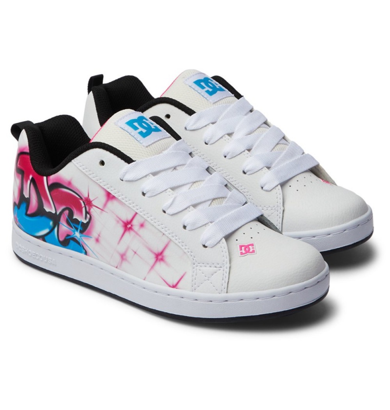 Women's DC Court Graffik Sneakers Light Rose | UK 05246DURS