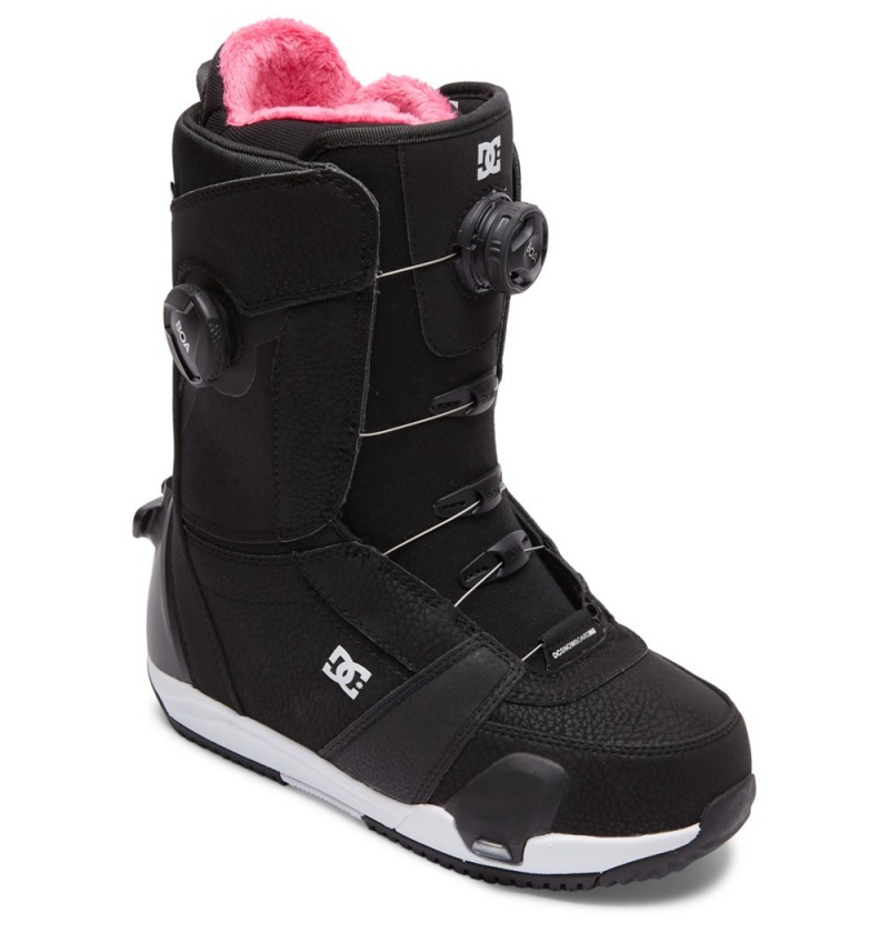 Women's DC Lotus Step On® Snowboard Boots Black White | UK 36518ZUOB