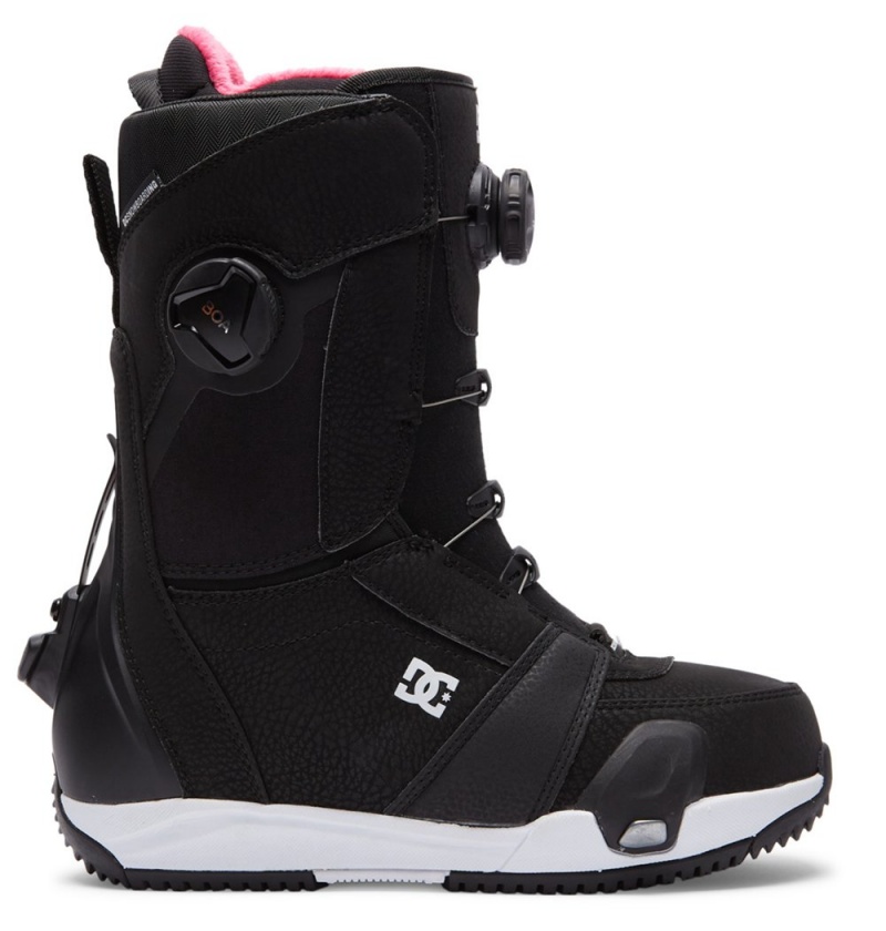 Women\'s DC Lotus Step On® Snowboard Boots Black White | UK 36518ZUOB