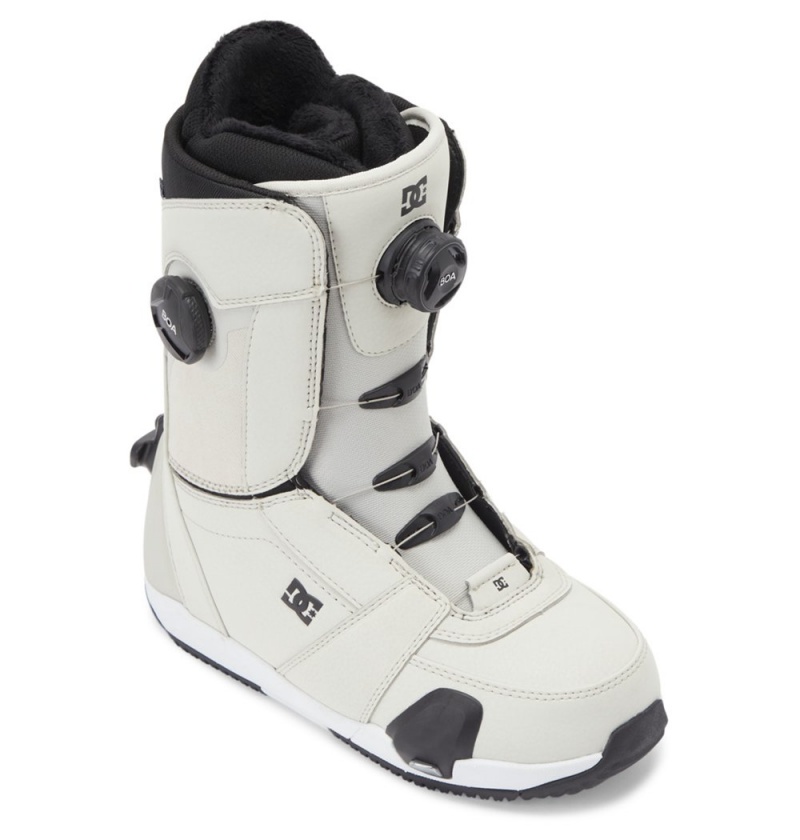 Women's DC Lotus Step On® Snowboard Boots Silver | UK 63852GXSK