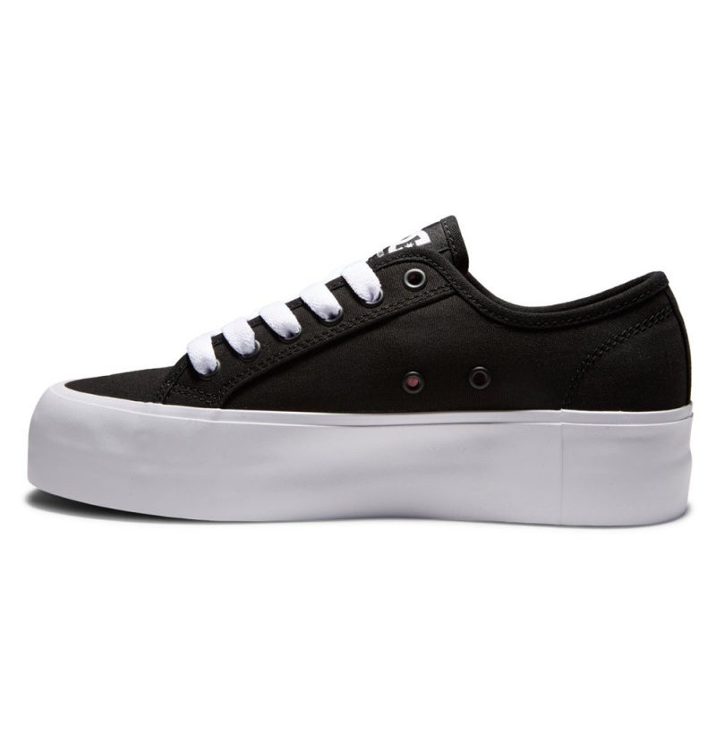 Women's DC Manual Platform Sneakers Black White | UK 23564DYUX